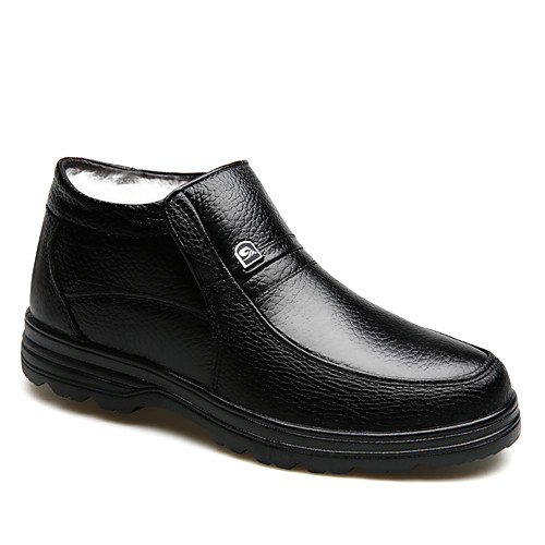 Men's Leather Shoes Leather Winter Casual / British Loafers & Slip-Ons Warm Booties / Ankle Boots Black
Men's Leather Shoes Leather Winter Casual / British Loafers & Slip-Ons Warm Booties / Ankle Boots Black