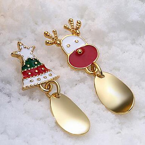 Women's Mismatch Earrings Mismatched Elk Christmas Tree Cute Earrings Jewelry Gold / Silver For Christmas 1 Pair
Women's Mismatch Earrings Mismatched Elk Christmas Tree Cute Earrings Jewelry Gold / Silver For Christmas 1 Pair