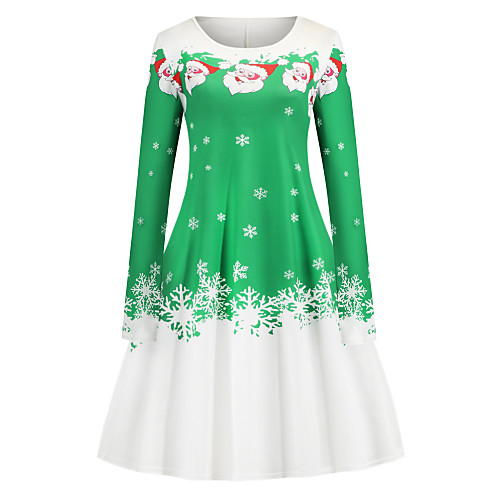 Women's Christmas Party Street Basic A Line Dress - Snowflake Santa Claus Green S M L XL
Women's Christmas Party Street Basic A Line Dress - Snowflake Santa Claus Green S M L XL