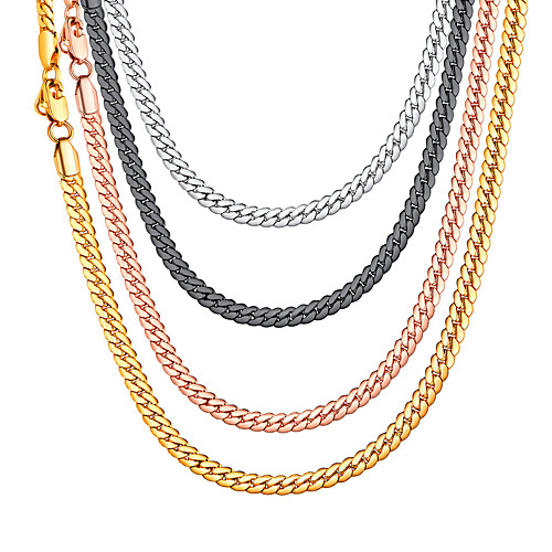 Men's Women's Choker Necklace Chain Necklace Necklace Vertical / Gold bar Trendy Rock Fashion Copper Black Rose Gold Gold Silver 365/46/51/55/61/66/71/76 cm Necklace Jewelry 1pc For Gift Daily
Men's Women's Choker Necklace Chain Necklace Necklace Vertical / Gold bar Trendy Rock Fashion Copper Black Rose Gold Gold Silver 365/46/51/55/61/66/71/76 cm Necklace Jewelry 1pc For Gift Daily