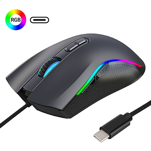 HXSJ A869RGB-TYPE-C Wired USB Optical Gaming Mouse / Office Mouse RGB Light 7200 dpi 4 Adjustable DPI Levels 7 pcs Keys 7 Programmable Keys
HXSJ A869RGB-TYPE-C Wired USB Optical Gaming Mouse / Office Mouse RGB Light 7200 dpi 4 Adjustable DPI Levels 7 pcs Keys 7 Programmable Keys