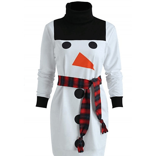 Women's Christmas Party Slim Bodycon Dress - Snowflake Turtleneck White S M L XL
Women's Christmas Party Slim Bodycon Dress - Snowflake Turtleneck White S M L XL