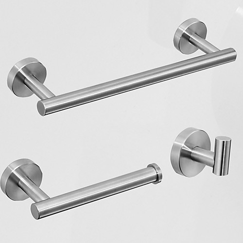 Bathroom Stainless Steel Towel Rack Three Piece Suit Bathroom Hanging Hook Towel Bar Paper Towel Rack Combination
Bathroom Stainless Steel Towel Rack Three Piece Suit Bathroom Hanging Hook Towel Bar Paper Towel Rack Combination