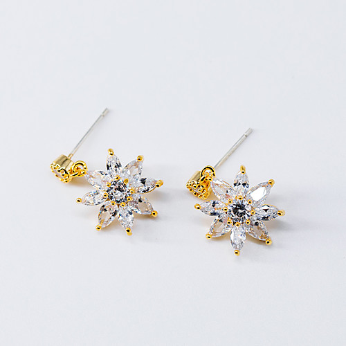 Women's Clear Cubic Zirconia Earrings 3D Flower Shape Fashion S925 Sterling Silver Earrings Jewelry Gold For Wedding Party Anniversary Engagement Gift 1 Pair
Women's Clear Cubic Zirconia Earrings 3D Flower Shape Fashion S925 Sterling Silver Earrings Jewelry Gold For Wedding Party Anniversary Engagement Gift 1 Pair