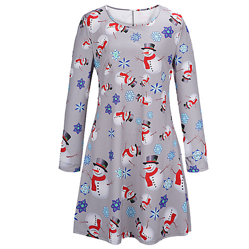 Women's Christmas Party Daily Basic Sheath Dress - Snowflake Snowman, Print Light gray Royal Blue S M L XL
Women's Christmas Party Daily Basic Sheath Dress - Snowflake Snowman, Print Light gray Royal Blue S M L XL