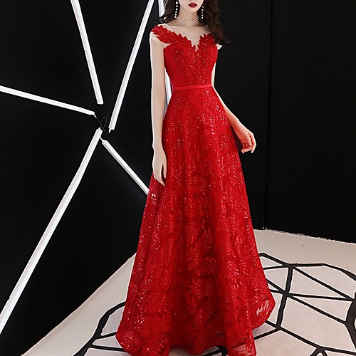 A-Line Scoop Neck Floor Length Polyester Open Back Formal Evening Dress with Sequin / Appliques by LAN TING Express
A-Line Scoop Neck Floor Length Polyester Open Back Formal Evening Dress with Sequin / Appliques by LAN TING Express