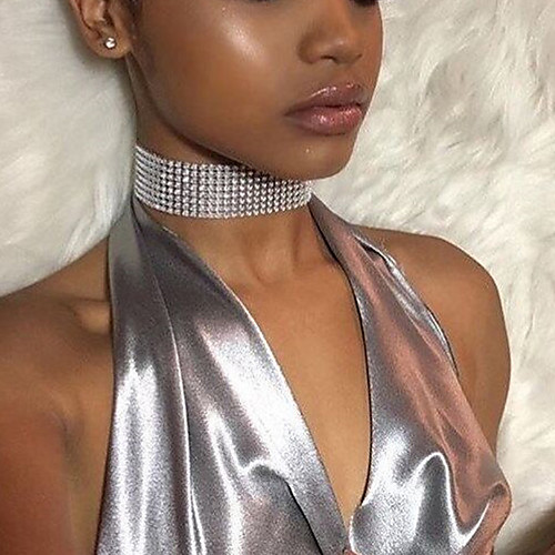 Women's Choker Necklace Necklace Classic Lucky Classic Trendy Fashion Boho Chrome Imitation Diamond Gold Silver 37 cm Necklace Jewelry 1pc For Gift Daily Carnival Club Festival
Women's Choker Necklace Necklace Classic Lucky Classic Trendy Fashion Boho Chrome Imitation Diamond Gold Silver 37 cm Necklace Jewelry 1pc For Gift Daily Carnival Club Festival