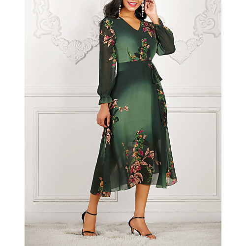 Women's Wine Green Dress Vintage A Line Floral V Neck Print M L
Women's Wine Green Dress Vintage A Line Floral V Neck Print M L