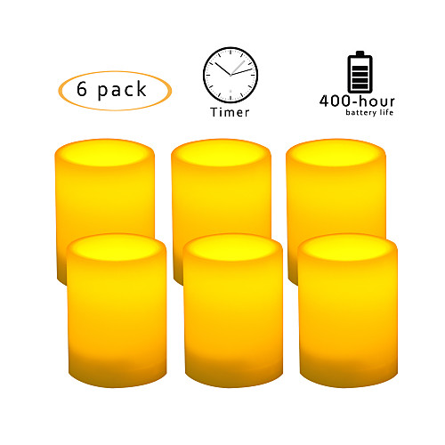 6pcs45cm Plastic Flameless LED Votive Candles Battery Operated Electric Tea Light Realistic Flickering Flame White Even Edge with 5H Timer for Christmas Home Decoration Party Supply New Year's
6pcs45cm Plastic Flameless LED Votive Candles Battery Operated Electric Tea Light Realistic Flickering Flame White Even Edge with 5H Timer for Christmas Home Decoration Party Supply New Year's