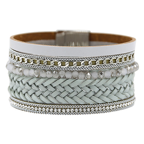 Women's Charm Bracelet Bracelet Bangles Wrap Bracelet Layered Weave Stylish Unique Design Baroque European Boho PU Leather Bracelet Jewelry Green For Gift Daily Street Holiday Festival
Women's Charm Bracelet Bracelet Bangles Wrap Bracelet Layered Weave Stylish Unique Design Baroque European Boho PU Leather Bracelet Jewelry Green For Gift Daily Street Holiday Festival