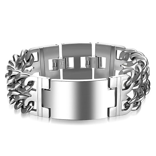 Men's Chain Bracelet Geometrical Vertical / Gold bar Fashion Steel Bracelet Jewelry Silver For Daily Work
Men's Chain Bracelet Geometrical Vertical / Gold bar Fashion Steel Bracelet Jewelry Silver For Daily Work