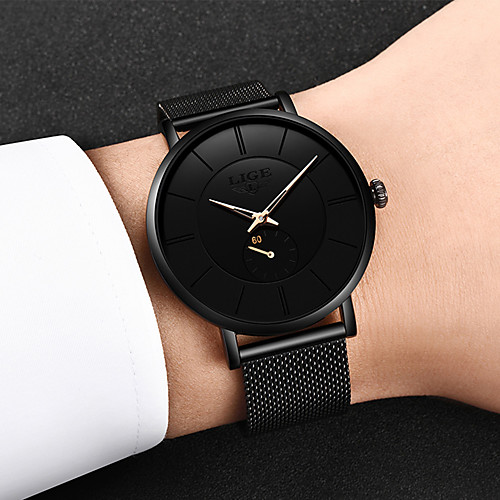 Men's Steel Band Watches Quartz Sporty Stylish Black 30 m Chronograph Creative New Design Analog Casual Minimalist - Black Red Blue Two Years Battery Life
Men's Steel Band Watches Quartz Sporty Stylish Black 30 m Chronograph Creative New Design Analog Casual Minimalist - Black Red Blue Two Years Battery Life