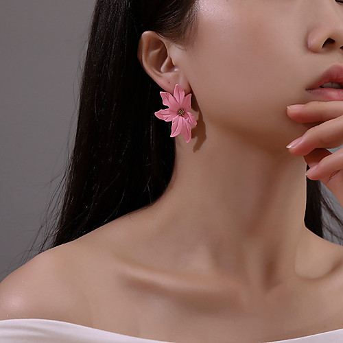 Women's Drop Earrings Hoop Earrings Earrings Classic Flower Flower Shape Earrings Jewelry White / Fuchsia / Yellow For Graduation Daily Prom Holiday Festival
Women's Drop Earrings Hoop Earrings Earrings Classic Flower Flower Shape Earrings Jewelry White / Fuchsia / Yellow For Graduation Daily Prom Holiday Festival