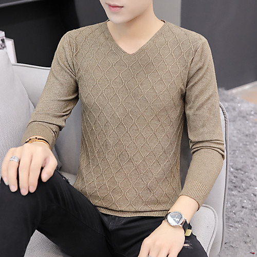 Men's Solid Colored Long Sleeve Pullover Sweater Jumper, Round Spring / Winter Black / Wine / White US34 / UK34 / EU42 / US36 / UK36 / EU44 / US38 / UK38 / EU46
Men's Solid Colored Long Sleeve Pullover Sweater Jumper, Round Spring / Winter Black / Wine / White US34 / UK34 / EU42 / US36 / UK36 / EU44 / US38 / UK38 / EU46
