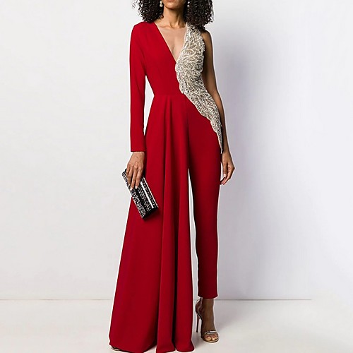 black white and red jumpsuit