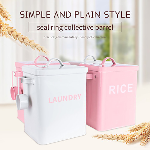 Galvanized Metal Iron Laundry Powder Rice Food Storage Box Container With Cup For Home and Kitchen
Galvanized Metal Iron Laundry Powder Rice Food Storage Box Container With Cup For Home and Kitchen