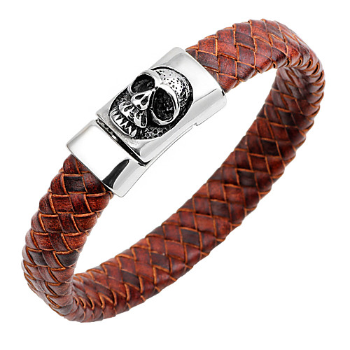 Men's Handmade Link Bracelet Geometrical Lucky Casual / Sporty Leatherette Bracelet Jewelry Black / Brown / Black Design E For Daily
Men's Handmade Link Bracelet Geometrical Lucky Casual / Sporty Leatherette Bracelet Jewelry Black / Brown / Black Design E For Daily