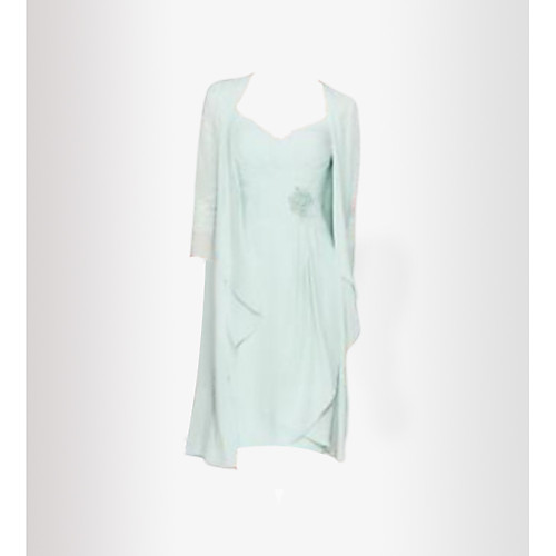 Sheath / Column V Neck Knee Length Chiffon Mother of the Bride Dress with Crystals by LAN TING Express / Wrap Included
Sheath / Column V Neck Knee Length Chiffon Mother of the Bride Dress with Crystals by LAN TING Express / Wrap Included