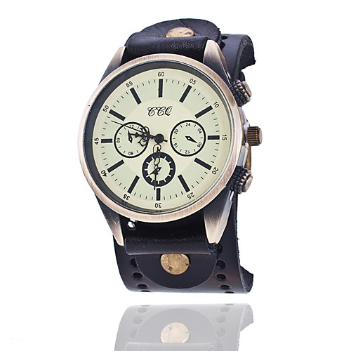 Men's Bracelet Watch Quartz Vintage Style Stylish Genuine Leather Black No Casual Watch Cool Large Dial Analog Vintage Casual - Black One Year Battery Life
Men's Bracelet Watch Quartz Vintage Style Stylish Genuine Leather Black No Casual Watch Cool Large Dial Analog Vintage Casual - Black One Year Battery Life