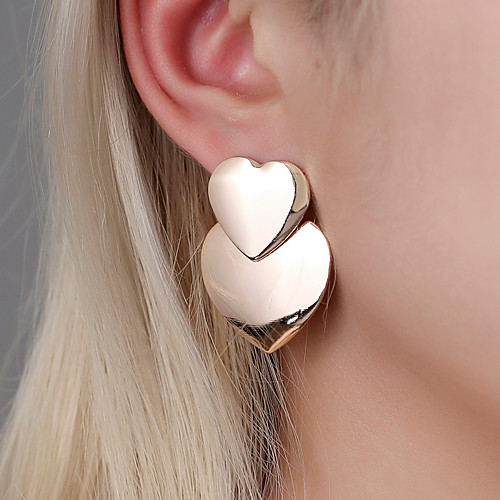 Women's Stud Earrings Hoop Earrings Earrings Classic Heart Earrings Jewelry Gold / White / Gold For Engagement Work Bar Promise Festival
Women's Stud Earrings Hoop Earrings Earrings Classic Heart Earrings Jewelry Gold / White / Gold For Engagement Work Bar Promise Festival