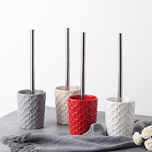 Simple Ceramic Cleaning Brush Kit Toilet Brush Set Bathroom Accessories Stainless Steel Handle 
Simple Ceramic Cleaning Brush Kit Toilet Brush Set Bathroom Accessories Stainless Steel Handle