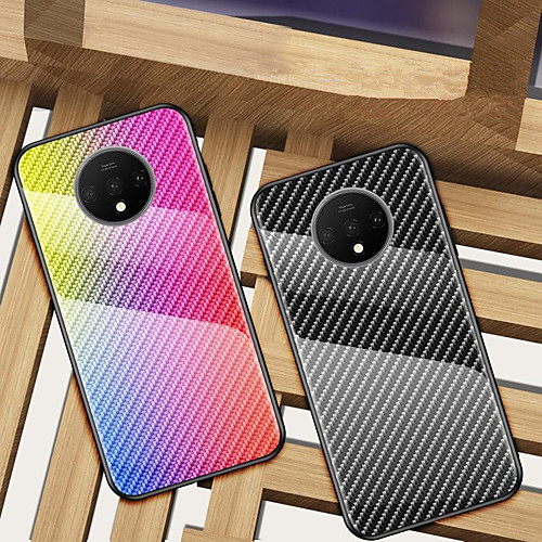 Carbon Fiber Gradient Tempered Glass Phone Case For One Plus 7T Pro OnePlus 7 Pro Shockproof Back Cover Soft TPU edge Protection
Carbon Fiber Gradient Tempered Glass Phone Case For One Plus 7T Pro OnePlus 7 Pro Shockproof Back Cover Soft TPU edge Protection