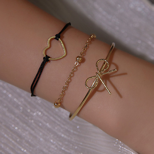 3pcs Women's Bracelet Bangles Cuff Bracelet Earrings / Bracelet Layered Heart Weave Bowknot Classic Vintage Trendy Fashion Boho Cord Bracelet Jewelry Gold For Gift Daily School Holiday Festival
3pcs Women's Bracelet Bangles Cuff Bracelet Earrings / Bracelet Layered Heart Weave Bowknot Classic Vintage Trendy Fashion Boho Cord Bracelet Jewelry Gold For Gift Daily School Holiday Festival