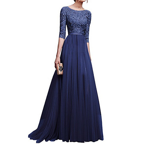 Women's Maxi Dusty Rose Sheath Dress - 3/4 Length Sleeve Solid Colored Lace Patchwork Boho Belt Not Included Slim Wine Black Purple Blushing Pink Navy Blue Gray S M L XL XXL
Women's Maxi Dusty Rose Sheath Dress - 3/4 Length Sleeve Solid Colored Lace Patchwork Boho Belt Not Included Slim Wine Black Purple Blushing Pink Navy Blue Gray S M L XL XXL