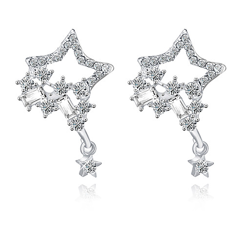 Women's White Cubic Zirconia Earrings Geometrical Star Stylish Simple Basic Earrings Jewelry Silver For Graduation Gift Daily Holiday Festival 2pcs
Women's White Cubic Zirconia Earrings Geometrical Star Stylish Simple Basic Earrings Jewelry Silver For Graduation Gift Daily Holiday Festival 2pcs