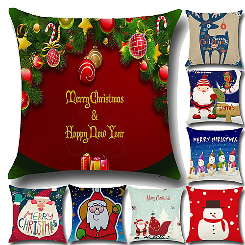 8 pcs Linen Pillow Cover, Holiday Snowflake Cartoon Christmas Throw Pillow
8 pcs Linen Pillow Cover, Holiday Snowflake Cartoon Christmas Throw Pillow