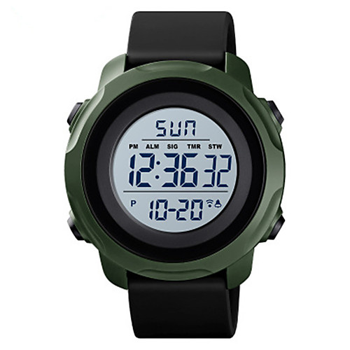 SKMEI Men's Digital Watch Digital Sporty Silicone Black / Blue 30 m Water Resistant / Waterproof Calendar / date / day Chronograph Analog Outdoor - Black White Fuchsia Two Years Battery Life
SKMEI Men's Digital Watch Digital Sporty Silicone Black / Blue 30 m Water Resistant / Waterproof Calendar / date / day Chronograph Analog Outdoor - Black White Fuchsia Two Years Battery Life