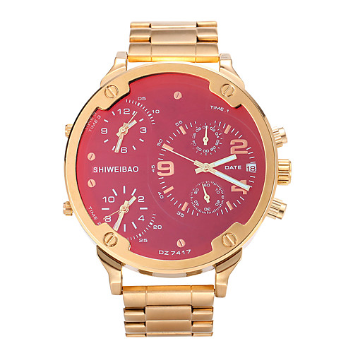 SHI WEI BAO Men's Sport Watch Military Watch Quartz Vintage Style Sporty Stainless Steel Gold 30 m Military Water Resistant / Waterproof Calendar / date / day Analog Fashion Army - GoldenBlack
SHI WEI BAO Men's Sport Watch Military Watch Quartz Vintage Style Sporty Stainless Steel Gold 30 m Military Water Resistant / Waterproof Calendar / date / day Analog Fashion Army - GoldenBlack