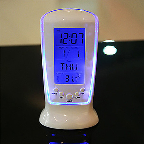 Top quality smart home digital LED backlit LCD display alarm clock thermometer calendar home universal electronic clock
Top quality smart home digital LED backlit LCD display alarm clock thermometer calendar home universal electronic clock