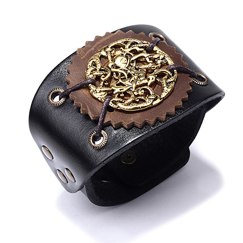 Men's Handmade Link Bracelet Geometrical Lucky Casual / Sporty Leatherette Bracelet Jewelry Black For Daily
Men's Handmade Link Bracelet Geometrical Lucky Casual / Sporty Leatherette Bracelet Jewelry Black For Daily