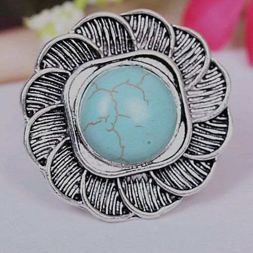 Women's Adjustable Ring Turquoise 1pc Silver Alloy Cubic Vintage Daily Jewelry Flower Shape
Women's Adjustable Ring Turquoise 1pc Silver Alloy Cubic Vintage Daily Jewelry Flower Shape