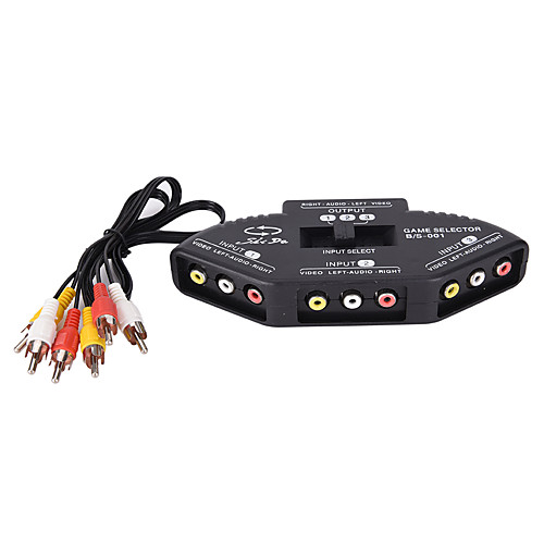 LITBest 3-Way Audio Video AV RCA Splitter Black Switch Selector Box Splitter with/3 RCA Cable
LITBest 3-Way Audio Video AV RCA Splitter Black Switch Selector Box Splitter with/3 RCA Cable