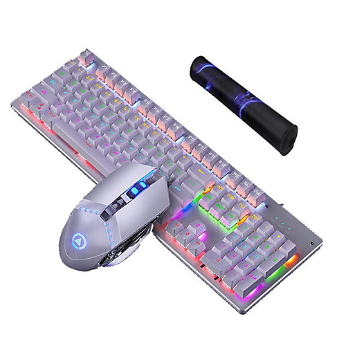 True Mechanical Keyboard Metal Panel Backlit Gaming Keyboard Mouse and Pad Combos 3 pieces a Kit
True Mechanical Keyboard Metal Panel Backlit Gaming Keyboard Mouse and Pad Combos 3 pieces a Kit