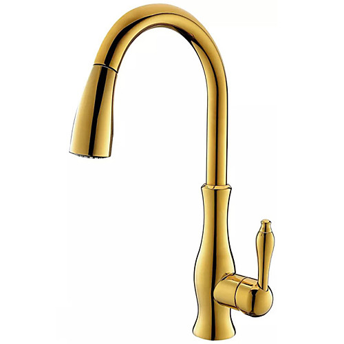 Kitchen faucet - Single Handle One Hole Electroplated Pull-out / Pull-down Deck Mounted Contemporary Kitchen Taps
Kitchen faucet - Single Handle One Hole Electroplated Pull-out / Pull-down Deck Mounted Contemporary Kitchen Taps