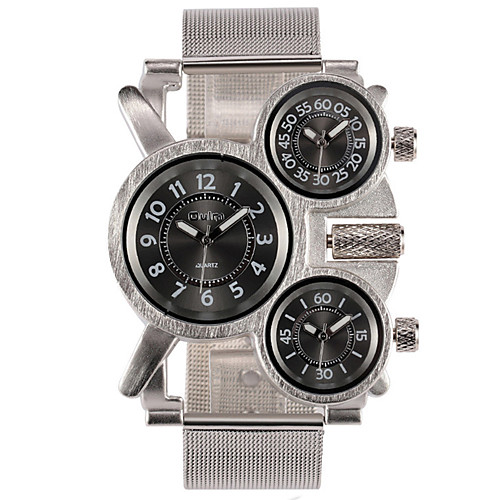 Men's Steel Band Watches Japanese Quartz Stainless Steel Silver Chronograph Creative New Design Analog Outdoor New Arrival - Silver Two Years Battery Life
Men's Steel Band Watches Japanese Quartz Stainless Steel Silver Chronograph Creative New Design Analog Outdoor New Arrival - Silver Two Years Battery Life