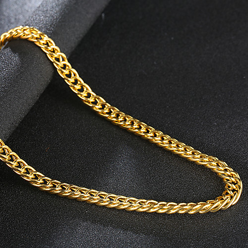 Men's Chain Necklace Long Necklace Classic Precious Unique Design Fashion Gold Plated Chrome Gold 76 cm Necklace Jewelry 1pc For Daily Street Work
Men's Chain Necklace Long Necklace Classic Precious Unique Design Fashion Gold Plated Chrome Gold 76 cm Necklace Jewelry 1pc For Daily Street Work