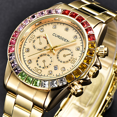 Men's Dress Watch Quartz Formal Style Modern Style Stainless Steel Black / Silver / Gold No Calendar / date / day Imitation Diamond Analog Luxury Fashion - Black Golden Gold / Silver / White One Year
Men's Dress Watch Quartz Formal Style Modern Style Stainless Steel Black / Silver / Gold No Calendar / date / day Imitation Diamond Analog Luxury Fashion - Black Golden Gold / Silver / White One Year
