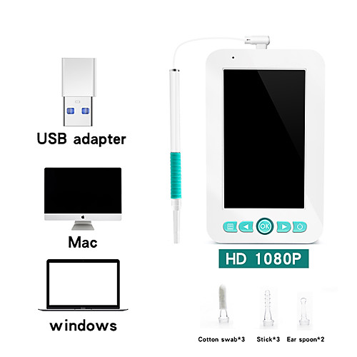 2019 Newest 5.5mm Ear Cleaning Endoscope with 4.3 inch lcd display with 6 LED Lights For Windows & Macbook OS Computer
2019 Newest 5.5mm Ear Cleaning Endoscope with 4.3 inch lcd display with 6 LED Lights For Windows & Macbook OS Computer