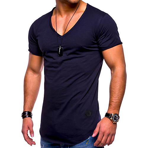 Men's Graphic Solid Colored Slim T-shirt Daily V Neck White / Yellow / Army Green / Navy Blue / Gray / Short Sleeve
Men's Graphic Solid Colored Slim T-shirt Daily V Neck White / Yellow / Army Green / Navy Blue / Gray / Short Sleeve