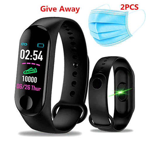 Complimentary 2PCS Mask M3 Smart Wristband BT Fitness Tracker Support Notify / Heart Rate Monitor Blood Pressure Oxygen Monitoring Waterproof Sport Bluetooth Smartwatch Compatible IOS / Android Phones
Complimentary 2PCS Mask M3 Smart Wristband BT Fitness Tracker Support Notify / Heart Rate Monitor Blood Pressure Oxygen Monitoring Waterproof Sport Bluetooth Smartwatch Compatible IOS / Android Phones