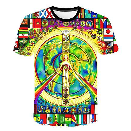Men's Daily Going out Basic T-shirt - Geometric / 3D / National Flag Print Rainbow
Men's Daily Going out Basic T-shirt - Geometric / 3D / National Flag Print Rainbow