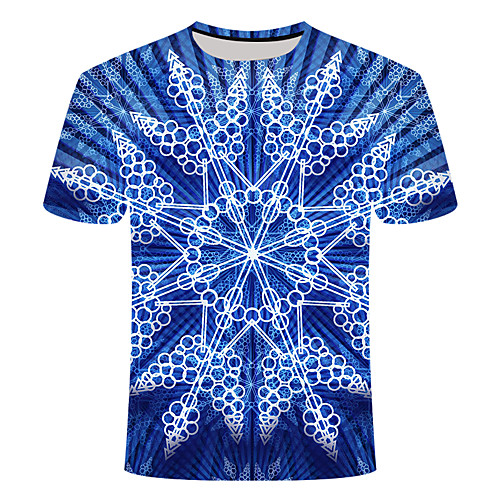 Men's Daily Going out Basic T-shirt - 3D / Abstract / Visual Deception Print Blue
Men's Daily Going out Basic T-shirt - 3D / Abstract / Visual Deception Print Blue