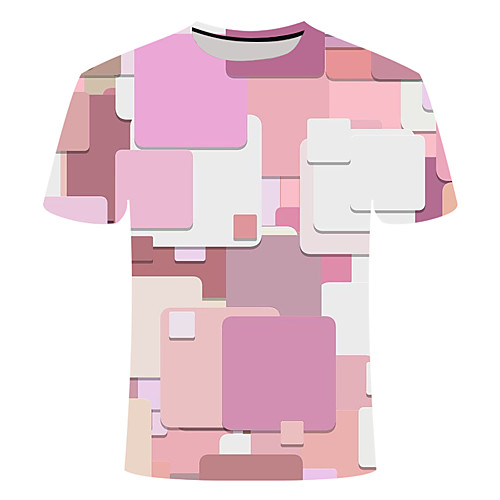 Men's Daily Going out Basic T-shirt - Color Block / 3D / Abstract Print Blushing Pink
Men's Daily Going out Basic T-shirt - Color Block / 3D / Abstract Print Blushing Pink
