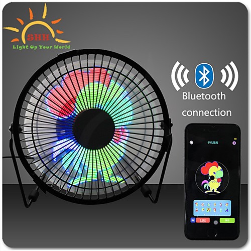 DIY 6 Inches USB LED Light Metal Electrical Rotatable Clock Fan Colorful Display bluetooth Connect with APP Control
DIY 6 Inches USB LED Light Metal Electrical Rotatable Clock Fan Colorful Display bluetooth Connect with APP Control