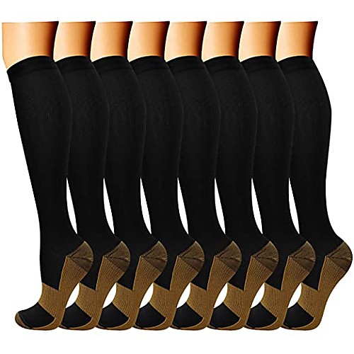 Copper Compression Socks Athletic Sports Socks Running Socks 8 pairs Men's Women's Socks Breathable Moisture Wicking Sweat-wicking Comfortable Running Jogging Sports Fashion Nylon Black White Khaki
Copper Compression Socks Athletic Sports Socks Running Socks 8 pairs Men's Women's Socks Breathable Moisture Wicking Sweat-wicking Comfortable Running Jogging Sports Fashion Nylon Black White Khaki
