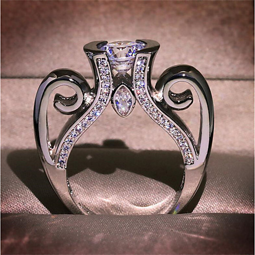 Women's Ring 1pc Silver Copper Imitation Diamond Round Stylish Gift Festival Jewelry Hollow Out Flower
Women's Ring 1pc Silver Copper Imitation Diamond Round Stylish Gift Festival Jewelry Hollow Out Flower